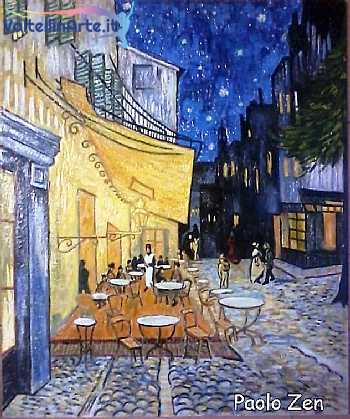 Esterno di caffe¨ di notte (omaggio a Van Gogh)