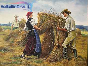 il lavoro nei campi di grano