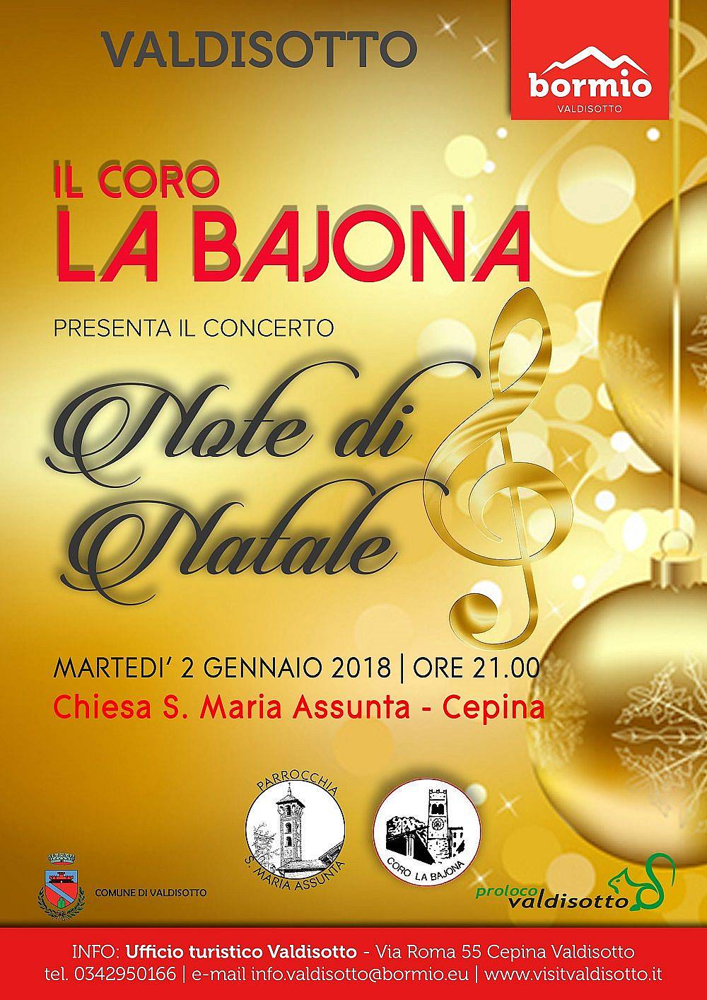 Il Coro LA BAJONA presenta il concerto NOTE DI NATALE