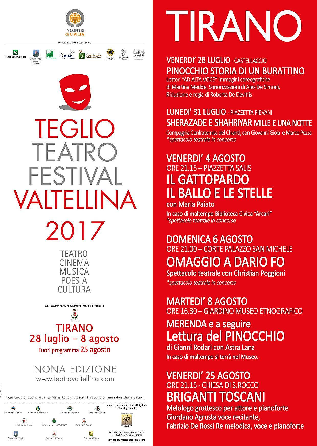 Teglio Teatro Festival Valtellina 2017