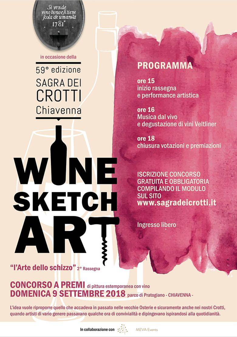 Wine sketch art - Veltliner - Sagra dei Crotti-Chiavenna
